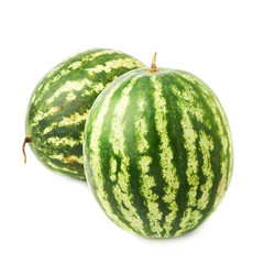 Green watermelon fruit composition isolated