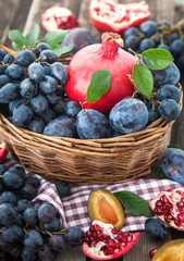 Fresh autumn fruits