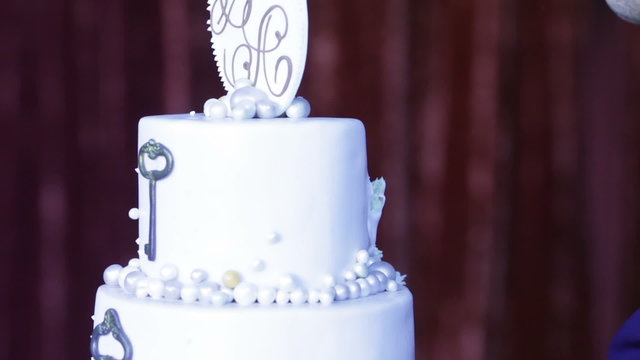 Wedding cake with initials