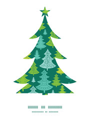 Vector holiday christmas trees Christmas tree silhouette pattern