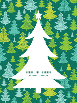 Vector holiday christmas trees Christmas tree silhouette pattern