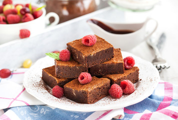 Homemade chocolate brownies