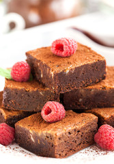 Homemade chocolate brownies