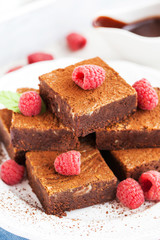 Homemade chocolate brownies