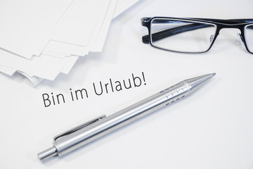 bin im urlaub
