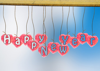 Obraz na płótnie Canvas 2015 Happy New Year with blurred background. Defocused