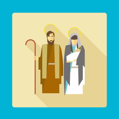 nativity scene vector icon illustration