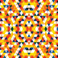 Triangular Mosaic Orange Background