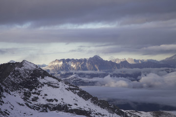 Fototapeta na wymiar Alpenpanorama