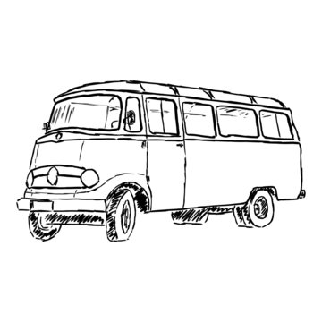 zeichnung alter bus I