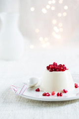 Pannacotta with pomegranate