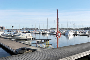 Helsinki, Finland, 28 September: berth Marina in the centre of H