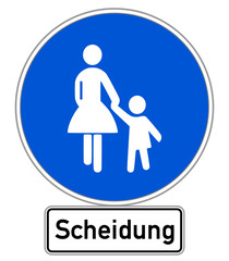 Scheidung Schild #141201-svg14