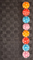 Malaysian steamed rice polka dot muffin or apam polka dot