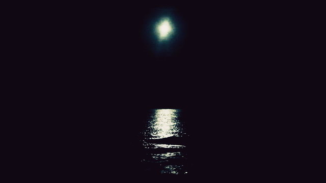 Witch night moon sea triple