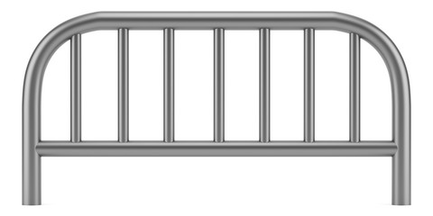 metallic sidewalk barrier isolated on white background