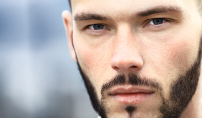 Close-up of businessman outdoor