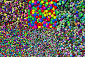 Set of balls seamless generated texture