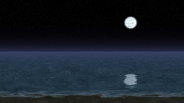 Night sea landscape generated seamless loop video