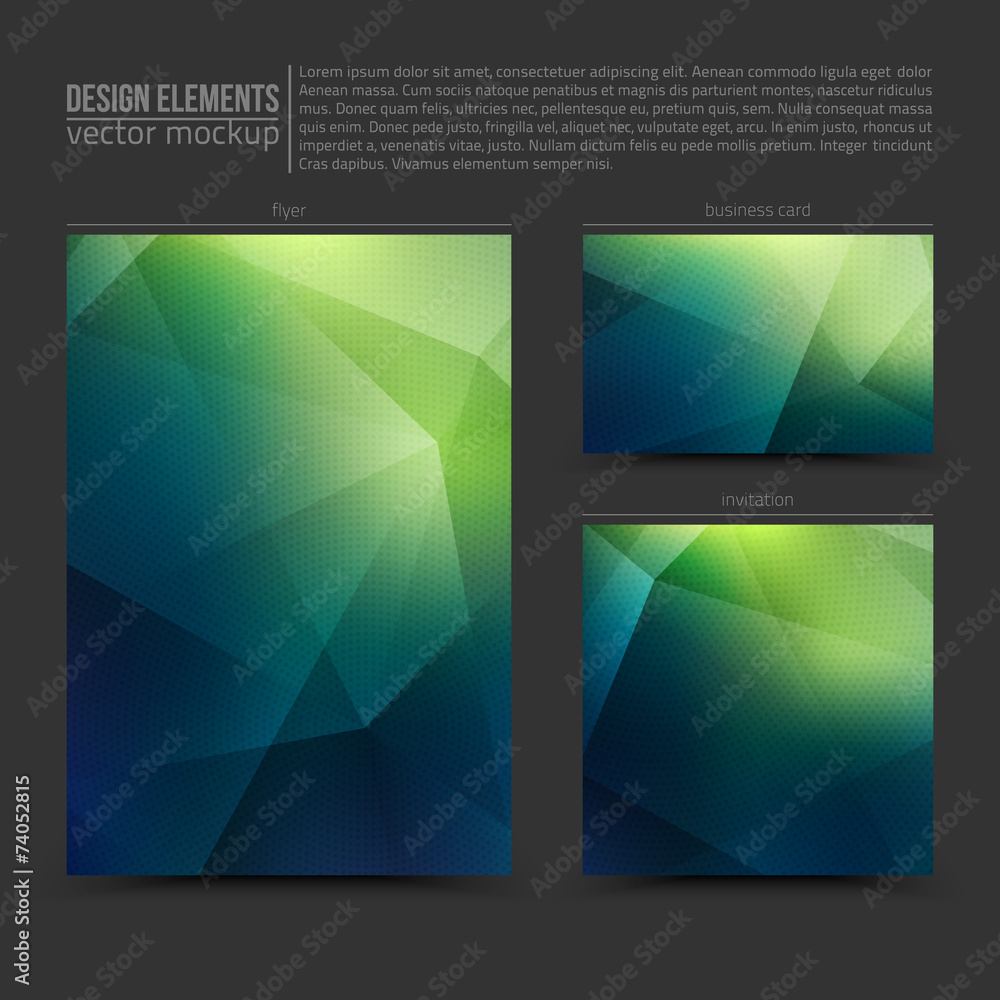 Poster design vector elements template