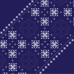 Decorative vector seamless border in Victorian style. 002