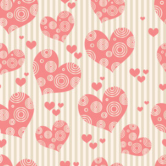 abstract seamless heart pattern background
