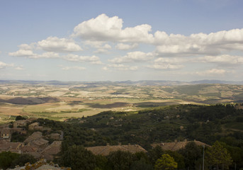 Amazing Montalcino landscape from the top of the Castle