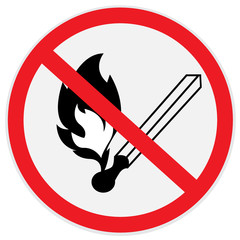 No, open, fire, no smoking, sign