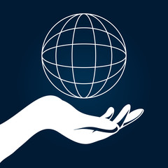 Technology design over blue background vector illustration.