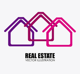 Real estate design over white background vector illustration