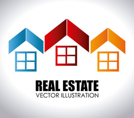 Real estate design over white background vector illustration