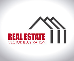 Real estate design over white background vector illustration
