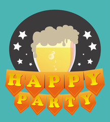 Party design over blue background vector illustration