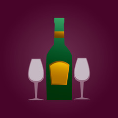 Drink design over purple background vector illustration