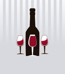 Wine design over gray background vector illustration