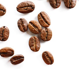 Coffee beans, isolated on white