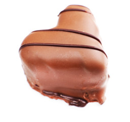 Delicious chocolate candy isolated on white