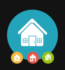 Home desgin over black background vector illustration