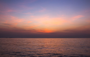 Beautiful sunset on the beach
