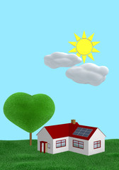 太陽光発電の家