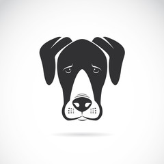 Vector image of an dog (Great Dane) on white background