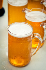Cool beer in jug