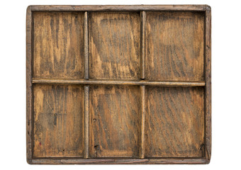 old primitive typesetter case