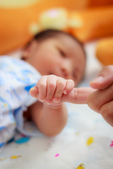 New born baby hand