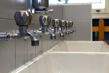 many Bath Taps of a nursery for children