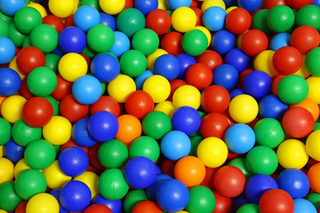 Fototapeta na wymiar plastic balls for children to play at recess