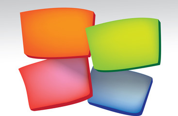 Color Boxes with Copy Space Vector Background