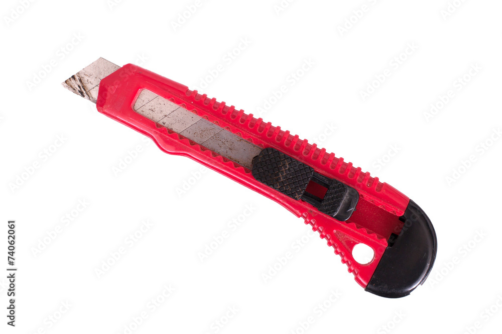 Wall mural Utility knife isolated