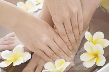 Obraz na płótnie Canvas Foot Bath & Foot Massage
