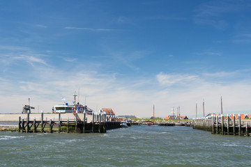 Small harbor Dutch island Texel